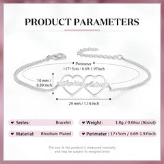 Custom Heart Name Bracelet