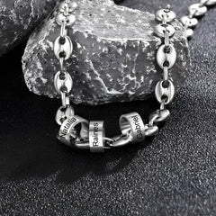 Custom Name Bead Necklace for Men