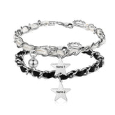 Couple Star Name Bracelet – Personalized Matching Set