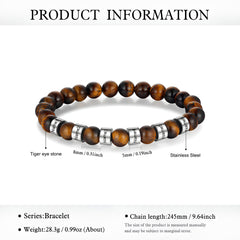 Custom Tiger Eye Bead Bracelet