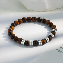 Custom Tiger Eye Bead Bracelet