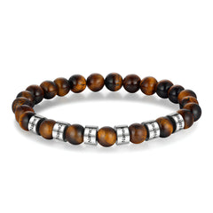Custom Tiger Eye Bead Bracelet
