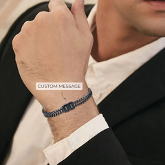 Custom Black Name Bracelet for Men