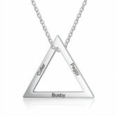 Triangle Three Name Necklace