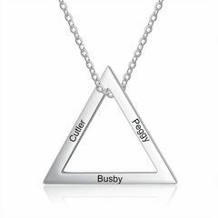 Triangle Three Name Necklace
