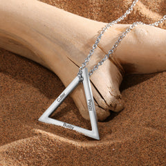 Triangle Three Name Necklace