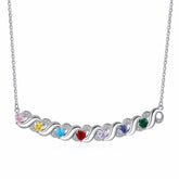 Horizontal Birthstone Necklace