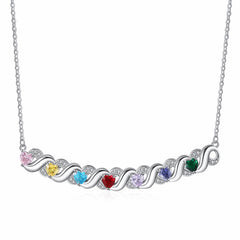 Horizontal Birthstone Necklace