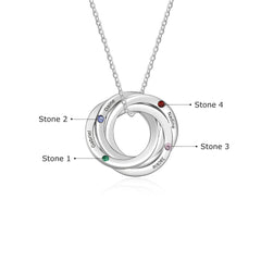 Birthstones Russian Ring Necklace