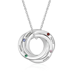 Birthstones Russian Ring Necklace