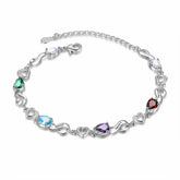 Birthstones Infinity Name Bracelet