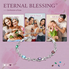 Birthstones Infinity Name Bracelet