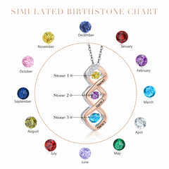 Vertical Birthstone Necklace