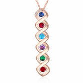 Vertical Birthstone Necklace
