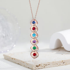 Vertical Birthstone Necklace