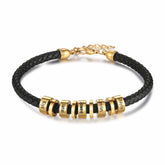 Mens Black & Gold Custom Bracelet