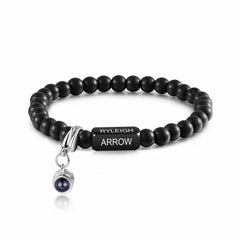 Black Beaded Projection Bracelet