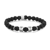 Custom Engraved Lava Stone Name Bracelet