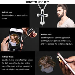Personalized Cross Projection Necklace