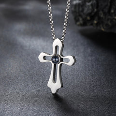 Personalized Cross Projection Necklace