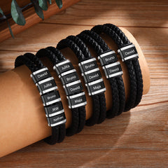 Black Charm Bracelet for Men