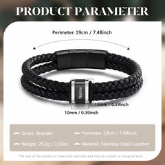 Black Charm Bracelet for Men