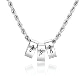 Men Charm Necklace - Rope Chain