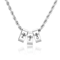 Men Charm Necklace - Rope Chain