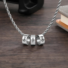 Men Charm Necklace - Rope Chain