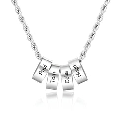Men Charm Necklace - Rope Chain