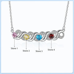 Horizontal Birthstone Necklace