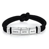 Engraved Rope Bracelet with Knot