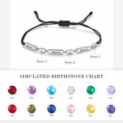 Birthstone Cord Bracelet