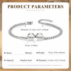 Engraved Circle Tag Bracelet