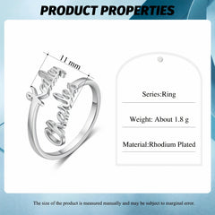 Two Names Ring - Adjustable