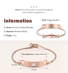 Rose Gold Medical Bracelet
