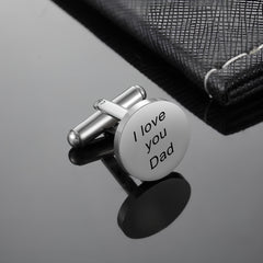 Engraved Silver Cufflinks