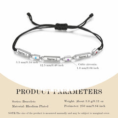 Birthstone Cord Bracelet