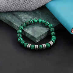 Green Bead Bracelet - Malachite Stone