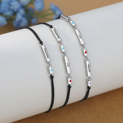 Birthstone Cord Bracelet