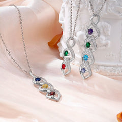Infinity Birthstone Mother Necklace