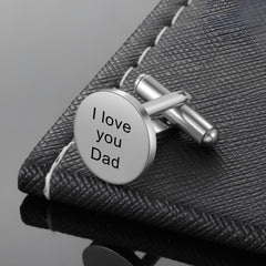 Engraved Silver Cufflinks