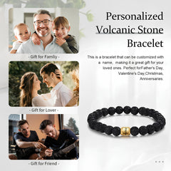 Custom Beaded Bracelet with Gold Charms