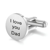 Engraved Silver Cufflinks