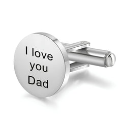 Engraved Silver Cufflinks