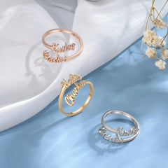 Two Names Ring - Adjustable