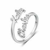 Two Names Ring - Adjustable