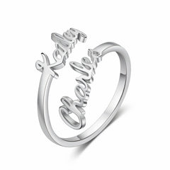 Two Names Ring - Adjustable