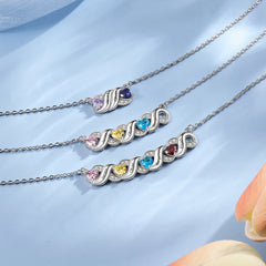 Horizontal Birthstone Necklace