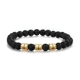 Custom Beaded Bracelet with Gold Charms